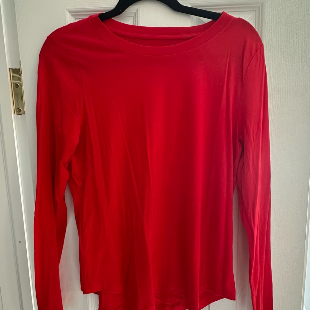 LOFT Vibrant Red Long Sleeve Tee